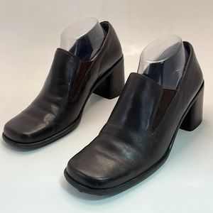 Apostrophe Brown Chunky Heel Square Toe Women’s 9.5 Shoe Preowned